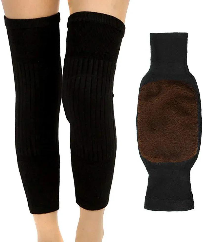 Unisex Wool Leg Warmers - 2 Pcs, No Show Length for Daily Comfort