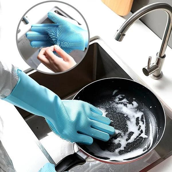 Silicone Dish Washing Gloves Pair