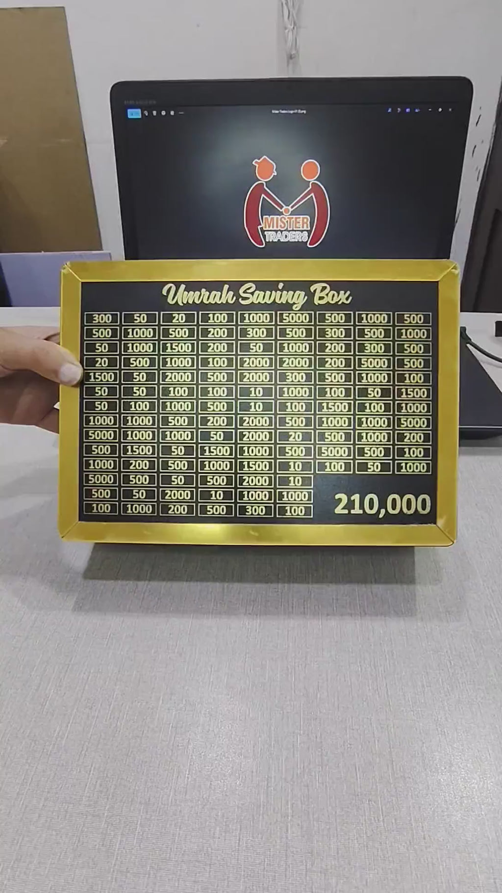 Umrah Saving Box Golden Black I Umrah Box I Umrah Gift Box I Umrah Money Box I 280 Days Plan