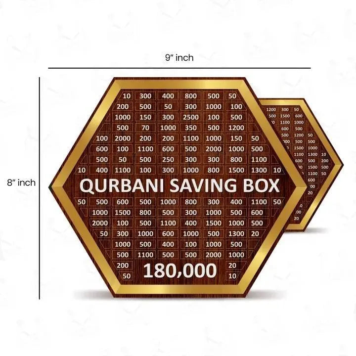 Qurbani Saving Box | Wooden Money Box for Eid-ul-Adha I Saving Box I Saving Money Box I Money Saving Box