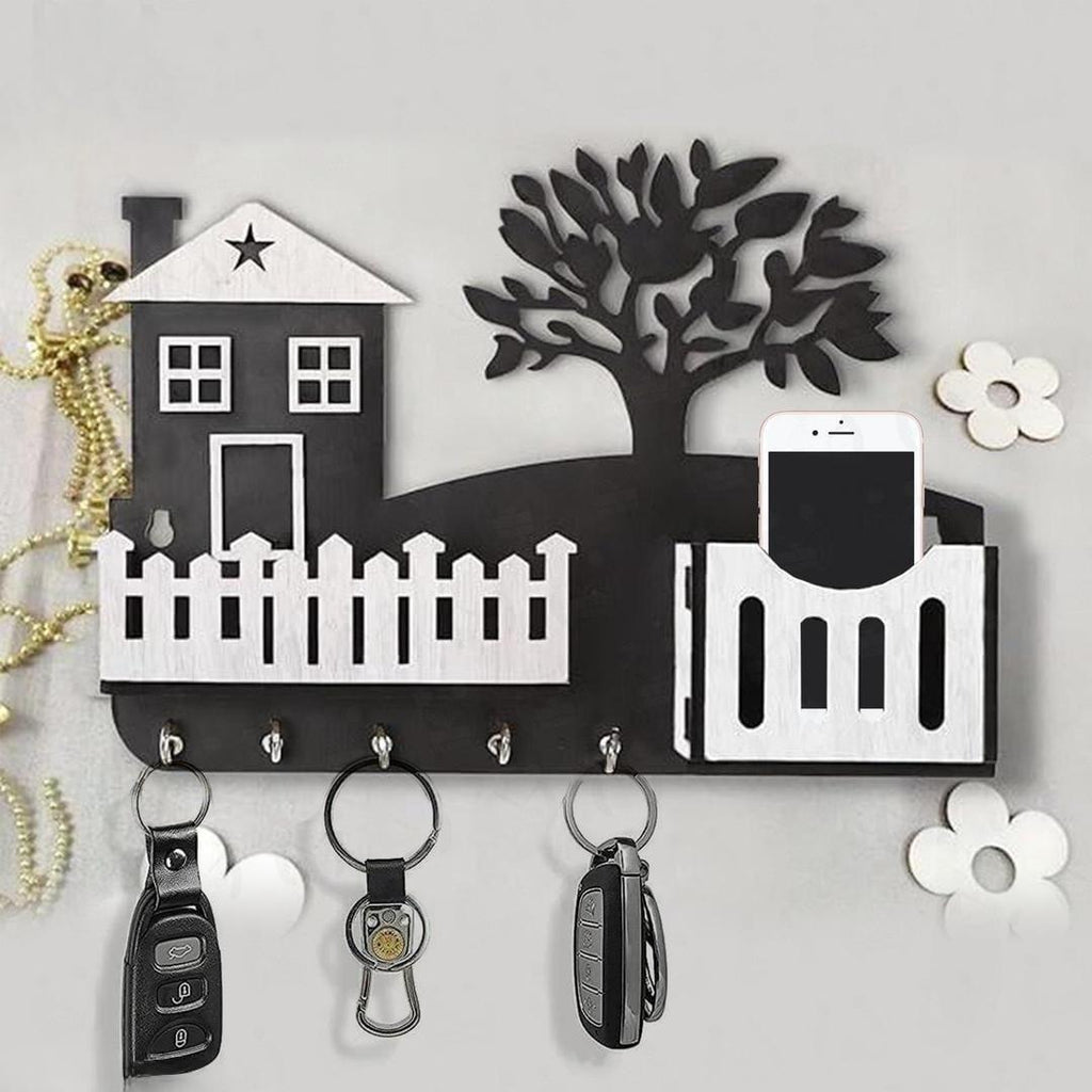 Modern Abstract 1 Pc Key Holder - Multi-Functional Mobile & Remote Organizer