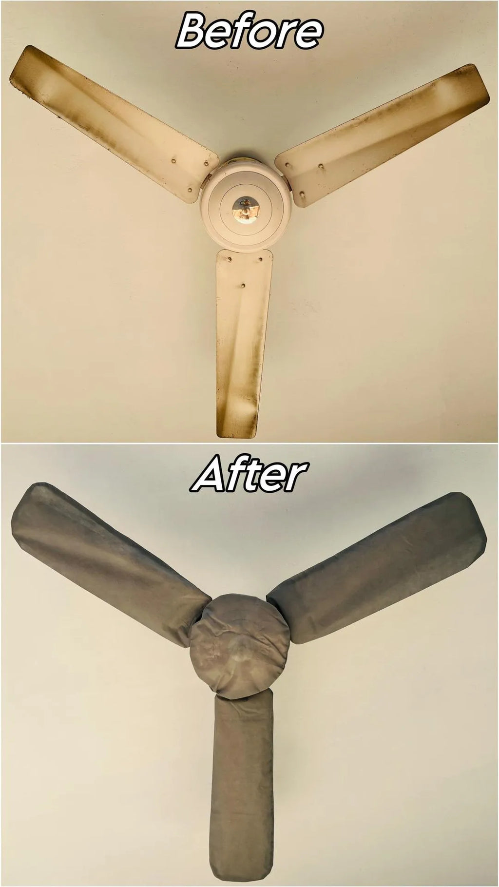 Pack of 01 Fan Cover Complete Set , Including 3 Blade Covers and 1 Motor Cover , Dust Proof and Moisture Proof Best Quality Stuff